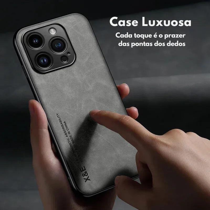 Capa de Couro para iPhone XeE