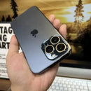 Capa protetora para iPhone de vidro temperado acrílico fosco galvanizado