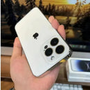 Capa protetora para iPhone de vidro temperado acrílico fosco galvanizado