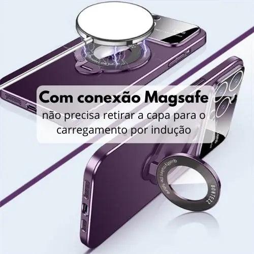 Case para Iphone com suporte magnético