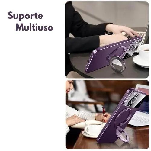 Case para Iphone com suporte magnético