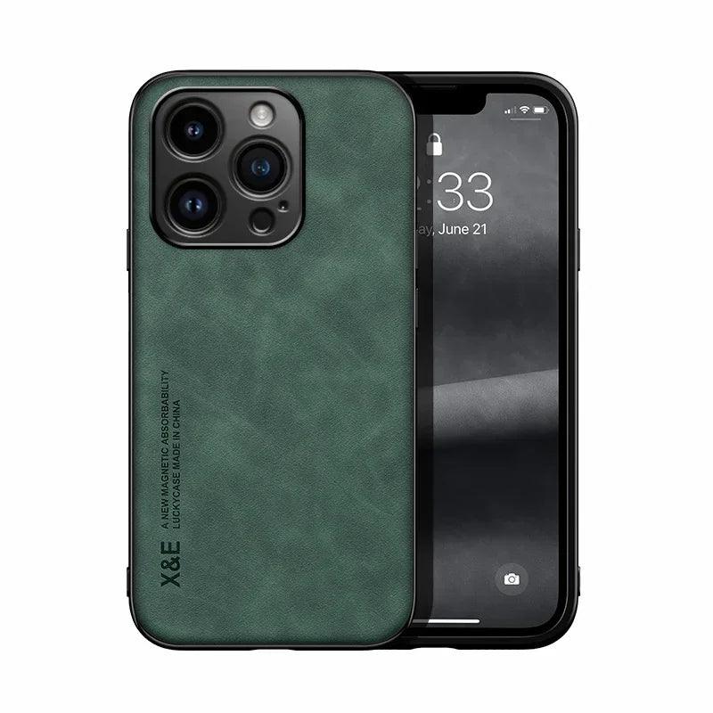 Capa de Couro para iPhone XeE
