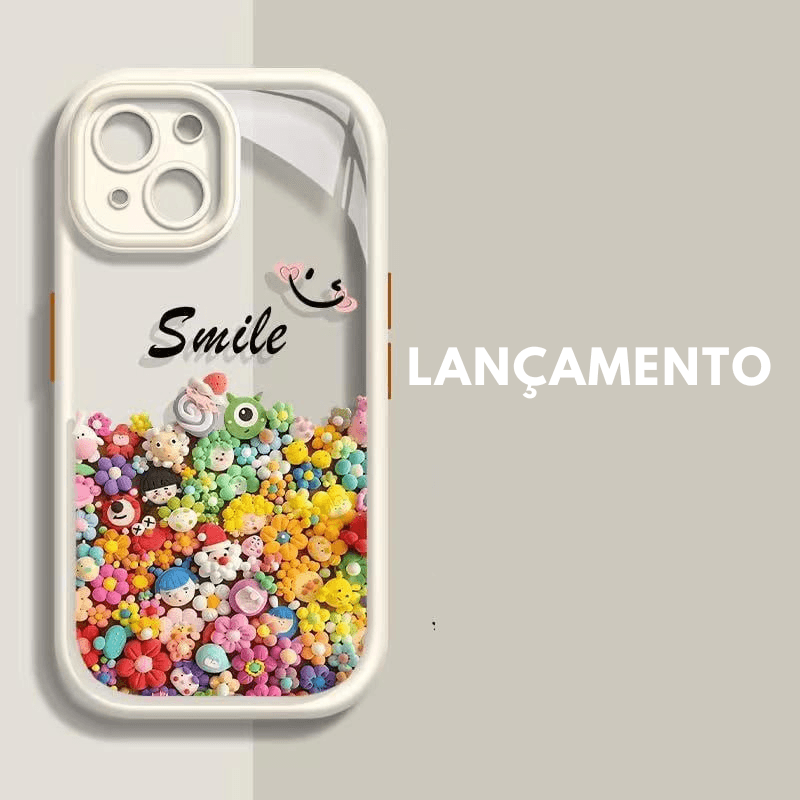 Novidade, capa protetora anti-queda fofa e requintada para celular